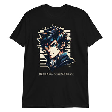 Cool Anime Boy with Determination T-Shirt